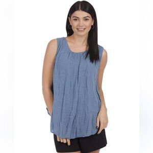 Cabi blue chambray Romp Top